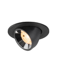 NUMINOS® GIMBLE S, luminária para encastrar no teto, preta/cromada 2700 K 20°