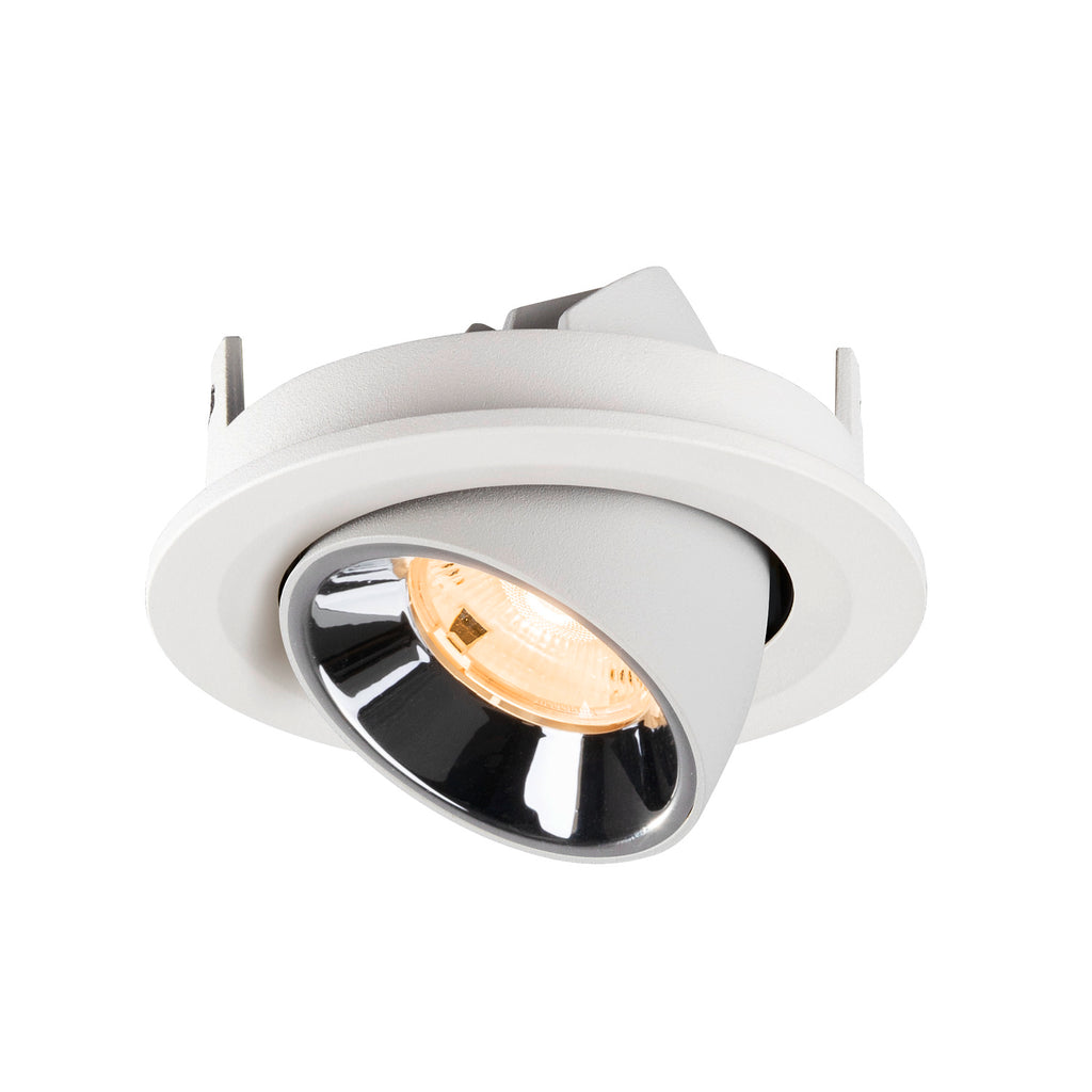 NUMINOS® GIMBLE S, luminária para encastrar no teto, brance/cromada 2700 K 20°