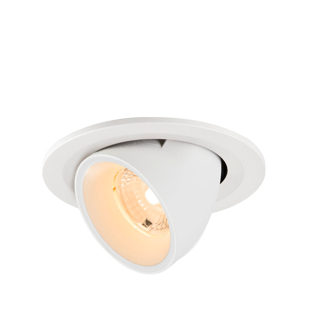 NUMINOS® GIMBLE S, Luminária de teto embutida, 2700 K, 40°, IP20, redonda, branca