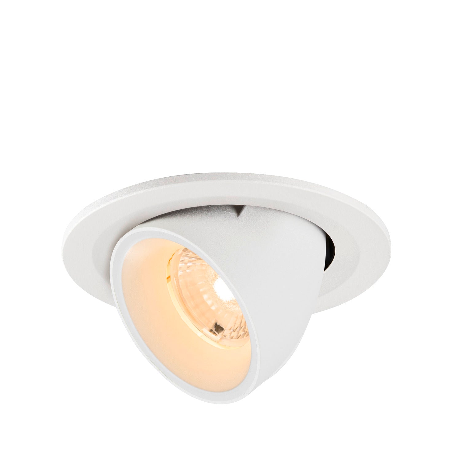 NUMINOS® GIMBLE S, Luminária de teto embutida, 2700 K, 40°, IP20, redonda, branca
