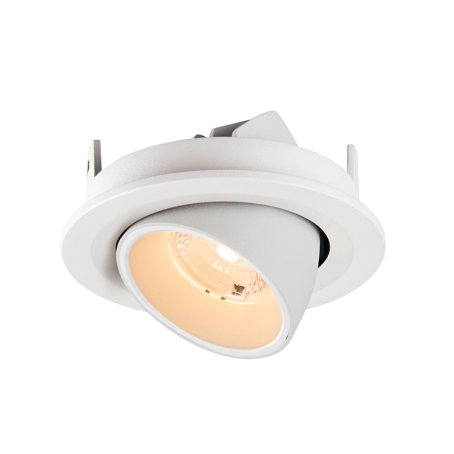 NUMINOS® GIMBLE S, Luminária de teto embutida, 2700 K, 40°, IP20, redonda, branca