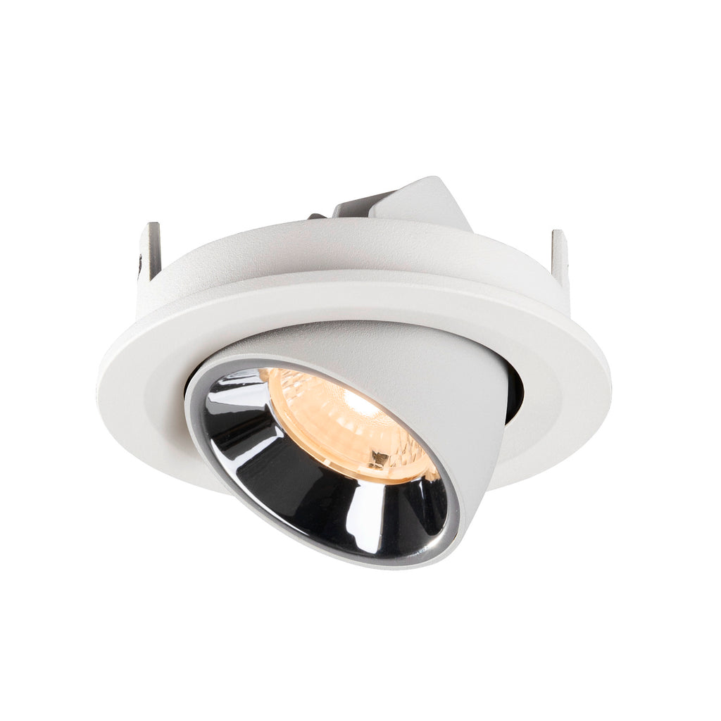 NUMINOS® GIMBLE S, luminária para encastrar no teto, brance/cromada 2700 K 40°