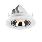NUMINOS® GIMBLE S, luminária para encastrar no teto, brance/cromada 2700 K 40°