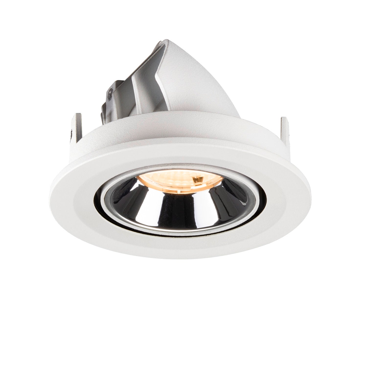 NUMINOS® GIMBLE S, luminária para encastrar no teto, brance/cromada 2700 K 55°