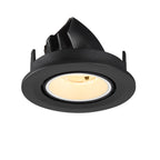 NUMINOS® GIMBLE S, Luminária de teto embutida, 3000 K, 20°, IP20, redonda, preto / branco