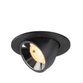 NUMINOS® GIMBLE S, luminária para encastrar no teto, preta/cromada 3000 K 20°