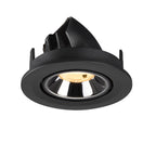 NUMINOS® GIMBLE S, luminária para encastrar no teto, preta/cromada 3000 K 20°