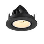 NUMINOS® GIMBLE S, Luminária de teto embutida, 3000 K, 55°, IP20, redonda, preto / branco