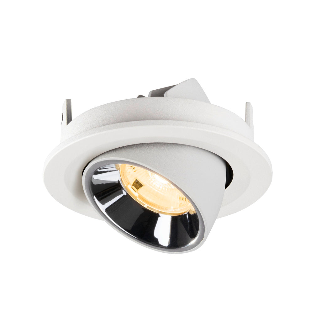 NUMINOS® GIMBLE S, luminária para encastrar no teto, brance/cromada 3000 K 20°