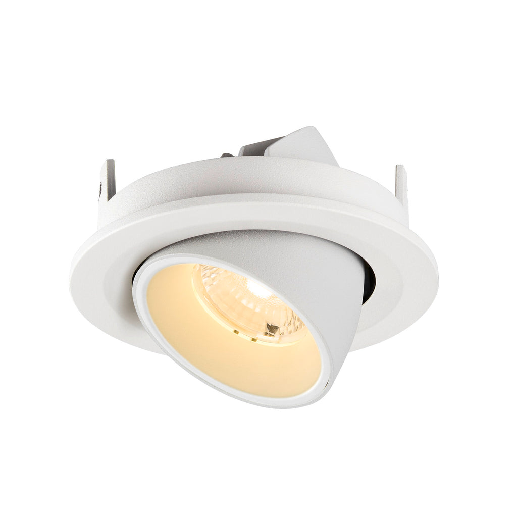 NUMINOS® GIMBLE S, Luminária de teto embutida, 3000 K, 40°, IP20, redonda, branca