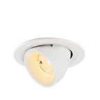 NUMINOS® GIMBLE S, Luminária de teto embutida, 3000 K, 55°, IP20, redonda, branca