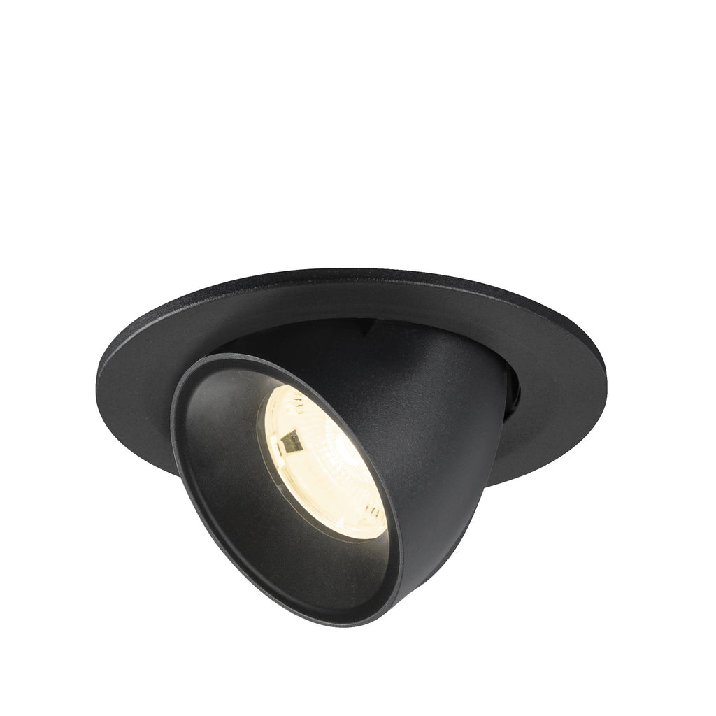 NUMINOS® GIMBLE S, Luminária de teto embutida, 4000 K, 20°, IP20, redonda, preta