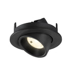 NUMINOS® GIMBLE S, Luminária de teto embutida, 4000 K, 20°, IP20, redonda, preta