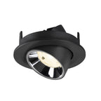 NUMINOS® GIMBLE S, luminária para encastrar no teto, preta/cromada 4000 K 20°
