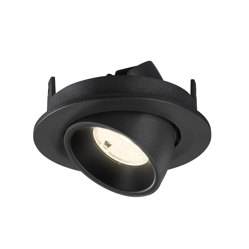 NUMINOS® GIMBLE S, Luminária de teto embutida, 4000 K, 55°, IP20, redonda, preta