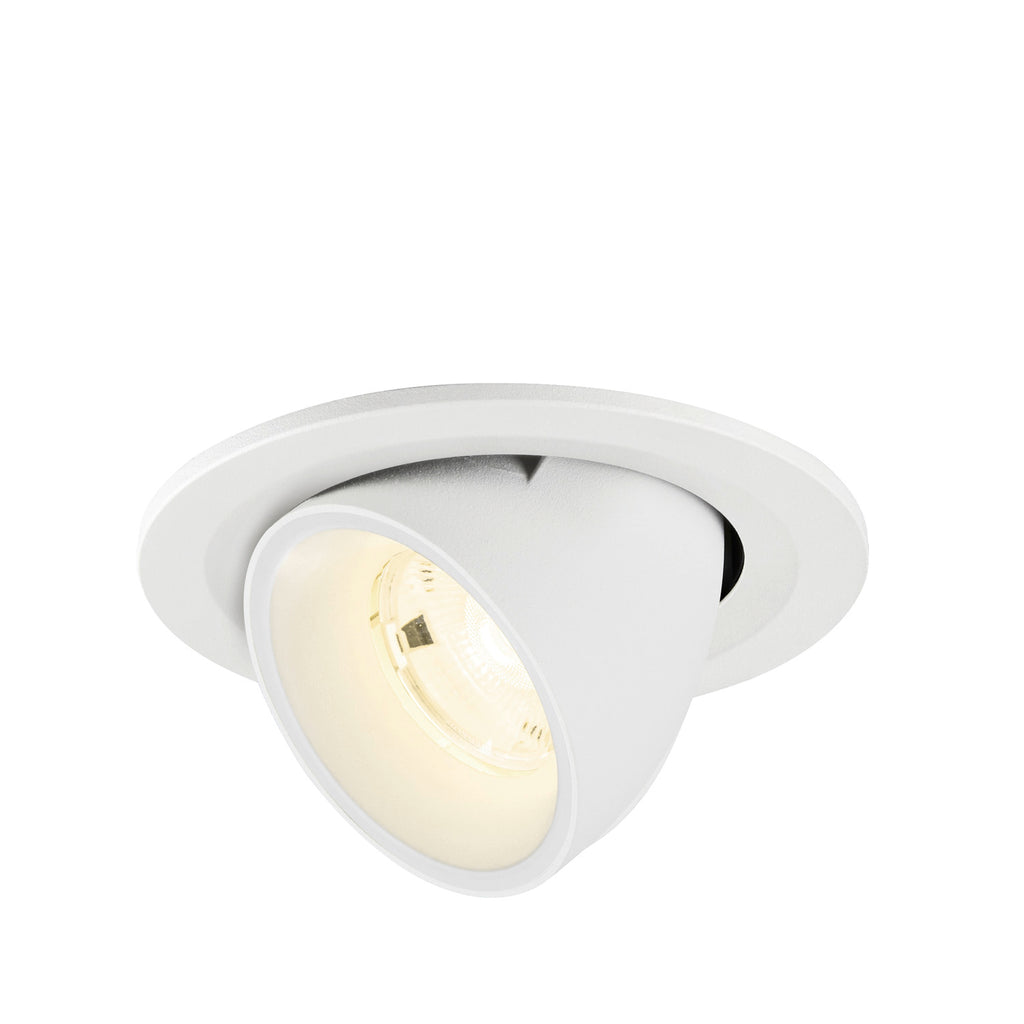 NUMINOS® GIMBLE S, Luminária de teto embutida, 4000 K, 20°, IP20, redonda, branca