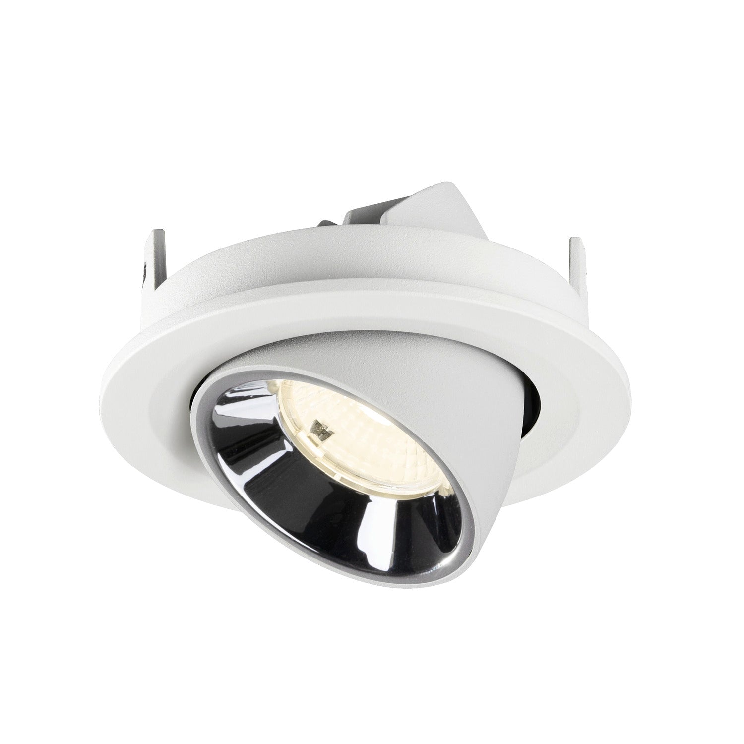 NUMINOS® GIMBLE S, luminária para encastrar no teto, brance/cromada 4000 K 55°