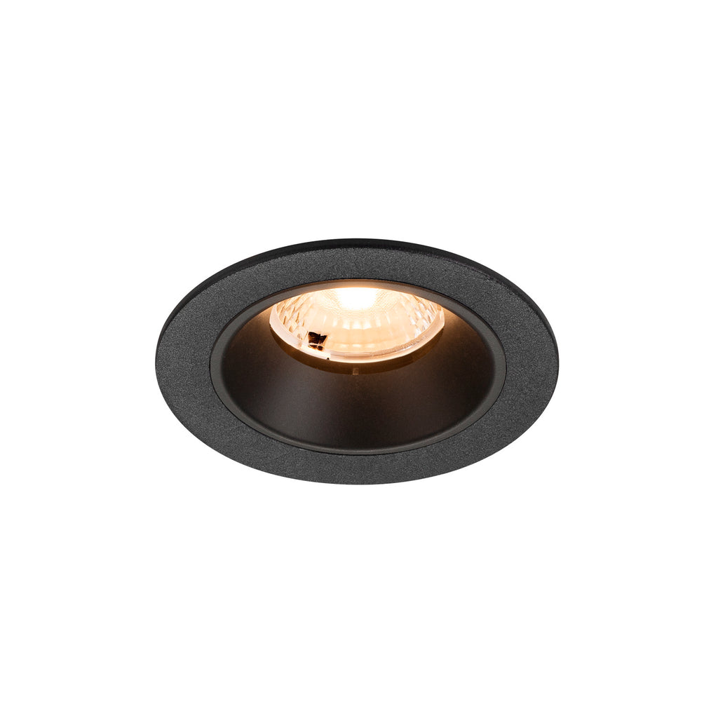 NUMINOS® S, luminária de teto embutida, 2700 K, 40°, IP20, redonda, preta