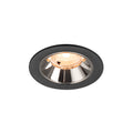 NUMINOS® S, luminária para encastrar no teto, preta/cromada 2700 K 40°