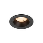 NUMINOS® S, luminária de teto embutida, 2700 K, 55°, IP20, redonda, preta