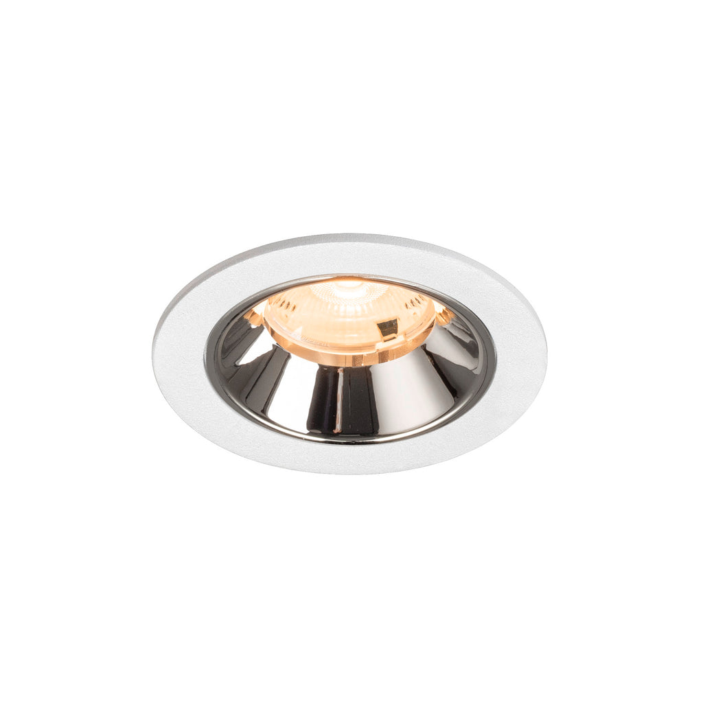 NUMINOS® S, luminária para encastrar no teto, brance/cromada 2700 K 20°