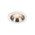 NUMINOS® S, luminária para encastrar no teto, brance/cromada 2700 K 20°