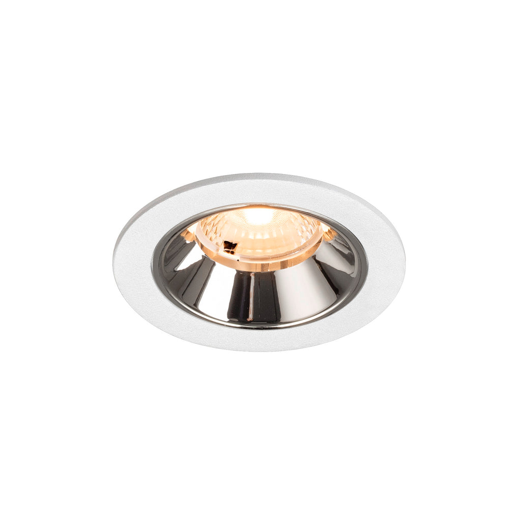 NUMINOS® S, luminária para encastrar no teto, brance/cromada 2700 K 40°