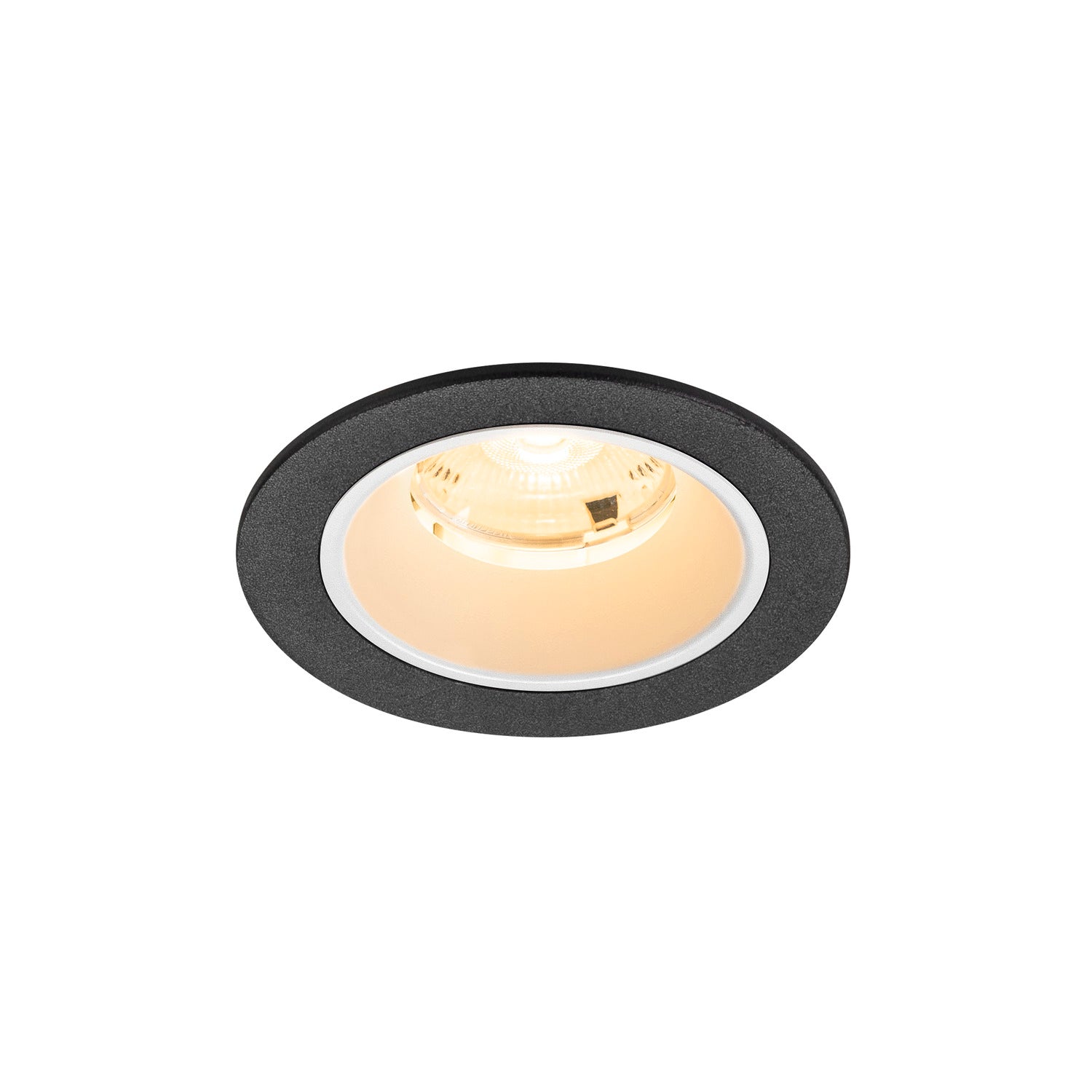 NUMINOS® S, luminária de teto embutida, 3000 K, 20°, IP20, redonda, preto / branco