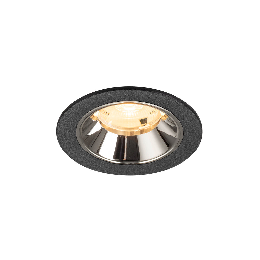 NUMINOS® S, luminária para encastrar no teto, preta/cromada 3000 K 20°