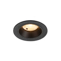 NUMINOS® S, luminária de teto embutida, 3000 K, 40°, IP20, redonda, preta