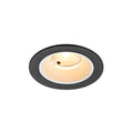 NUMINOS® S, luminária de teto embutida, 3000 K, 40°, IP20, redonda, preto / branco