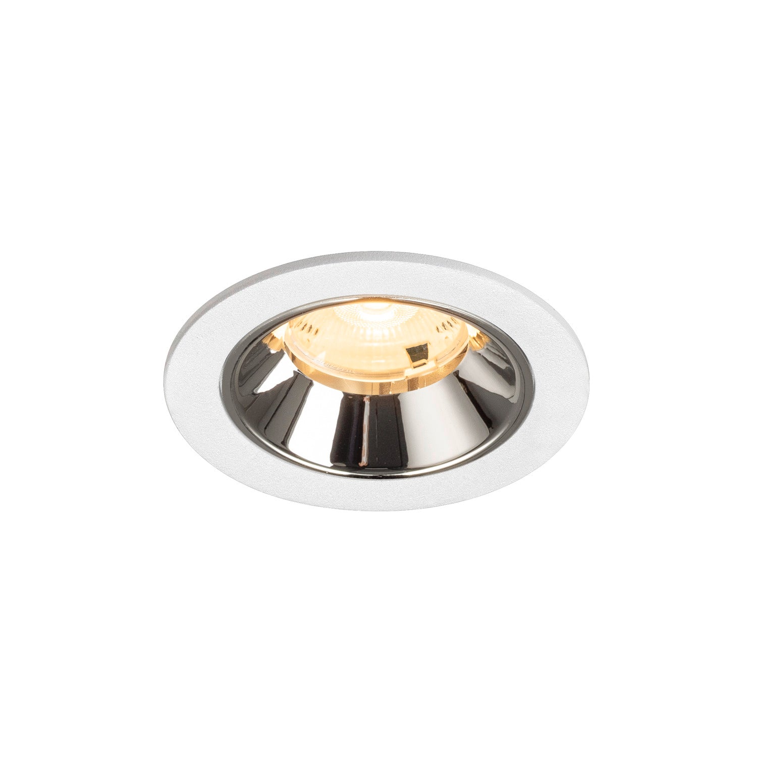 NUMINOS® S, luminária para encastrar no teto, brance/cromada 3000 K 20°