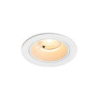 NUMINOS® S, luminária de teto embutida, 3000 K, 40°, IP20, redonda, branca