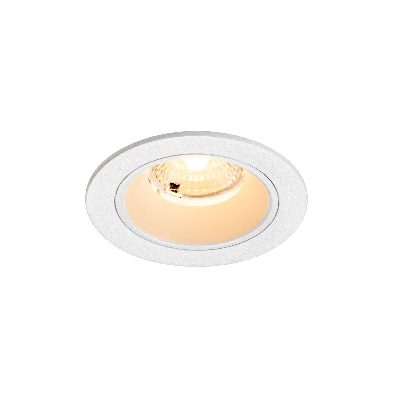NUMINOS® S, luminária de teto embutida, 3000 K, 40°, IP20, redonda, branca