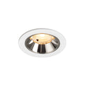 NUMINOS® S, luminária para encastrar no teto, brance/cromada 3000 K 40°