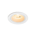 NUMINOS® S, luminária de teto embutida, 3000 K, 55°, IP20, redonda, branca
