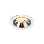 NUMINOS® S, luminária para encastrar no teto, brance/cromada 3000 K 55°