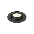 NUMINOS® S, luminária de teto embutida, 4000 K, 20°, IP20, redonda, preta