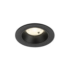 NUMINOS® S, luminária de teto embutida, 4000 K, 20°, IP20, redonda, preta