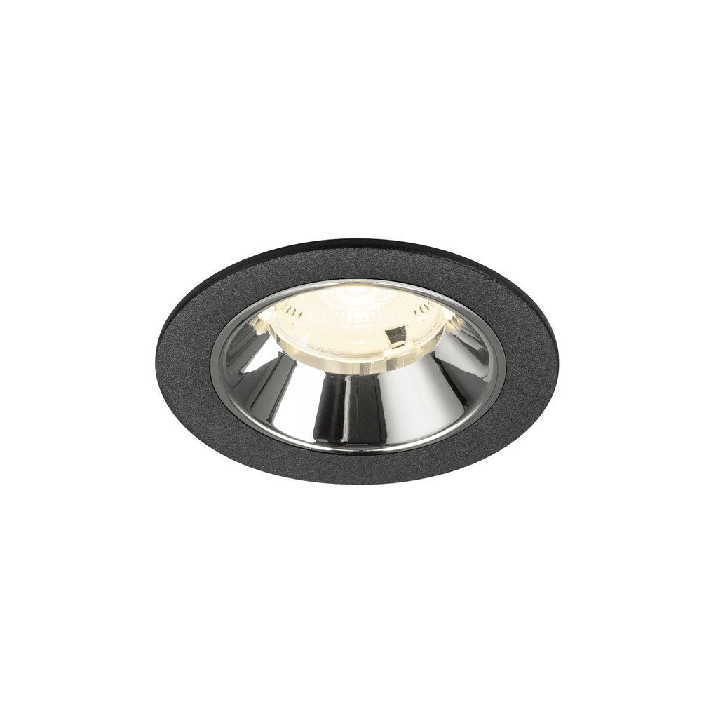 NUMINOS® S, luminária para encastrar no teto, preta/cromada 4000 K 20°