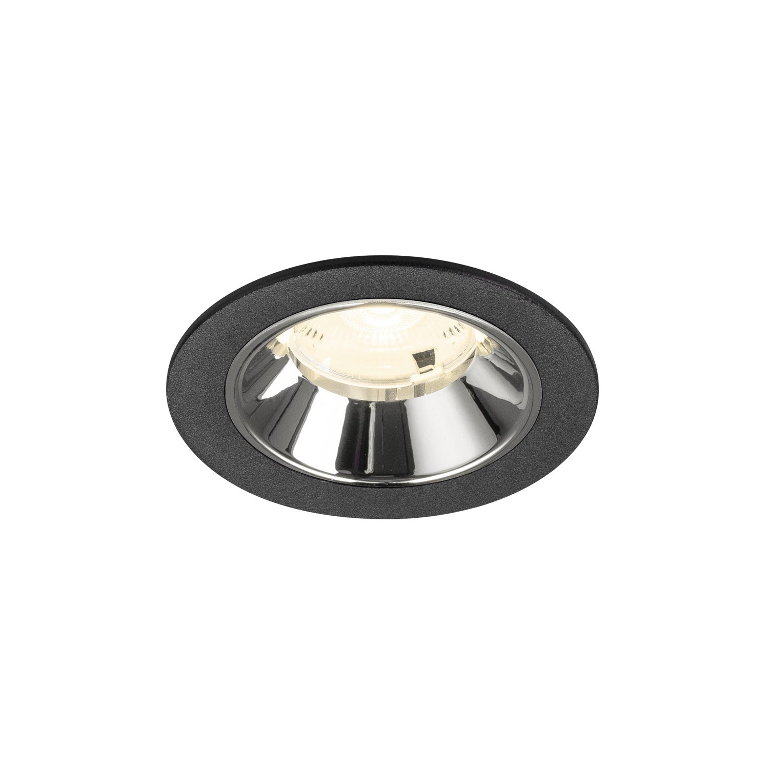 NUMINOS® S, luminária para encastrar no teto, preta/cromada 4000 K 20°