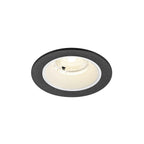 NUMINOS® S, luminária de teto embutida, 4000 K, 40°, IP20, redonda, preto / branco