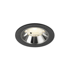 NUMINOS® S, luminária para encastrar no teto, preta/cromada 4000 K 40°