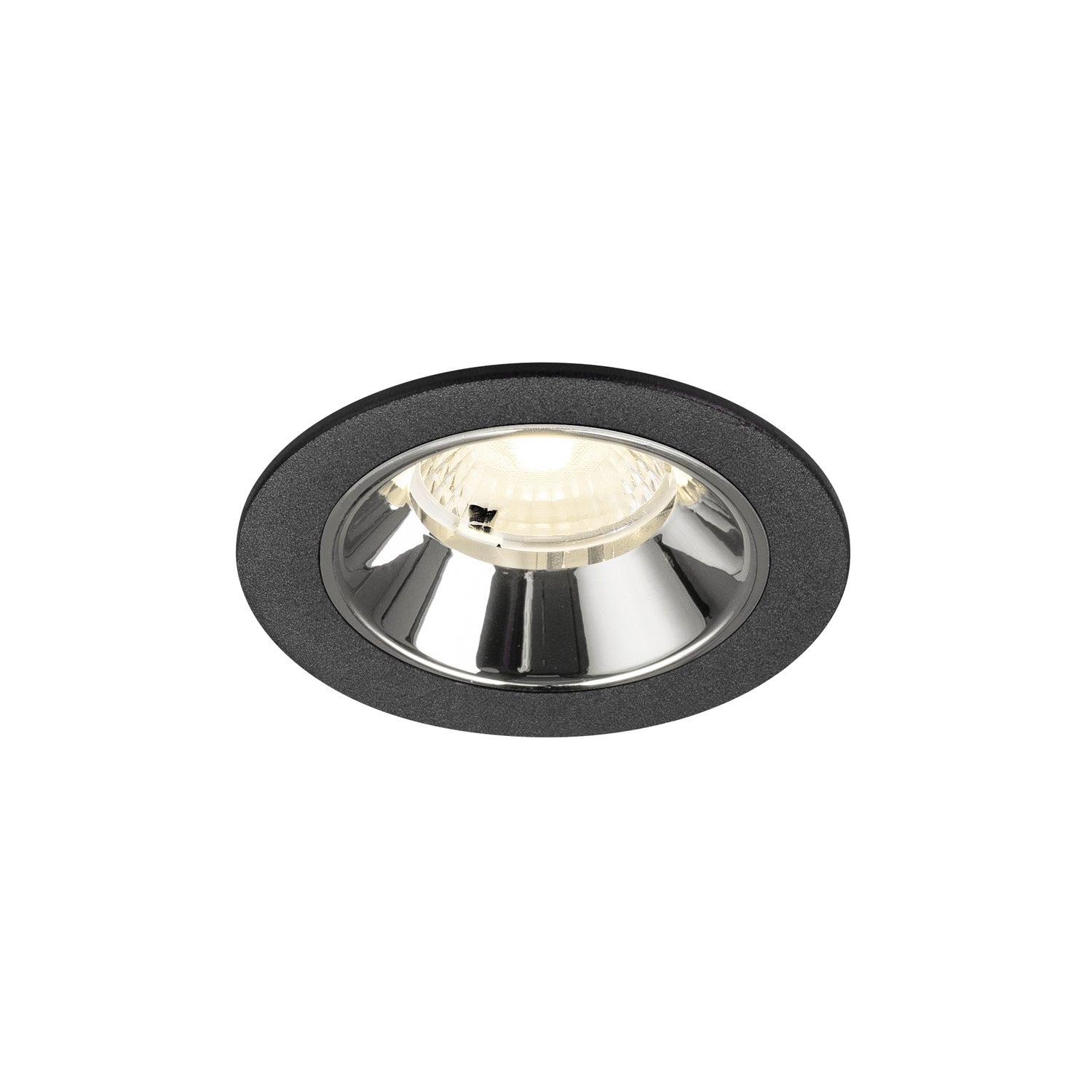 NUMINOS® S, luminária para encastrar no teto, preta/cromada 4000 K 40°