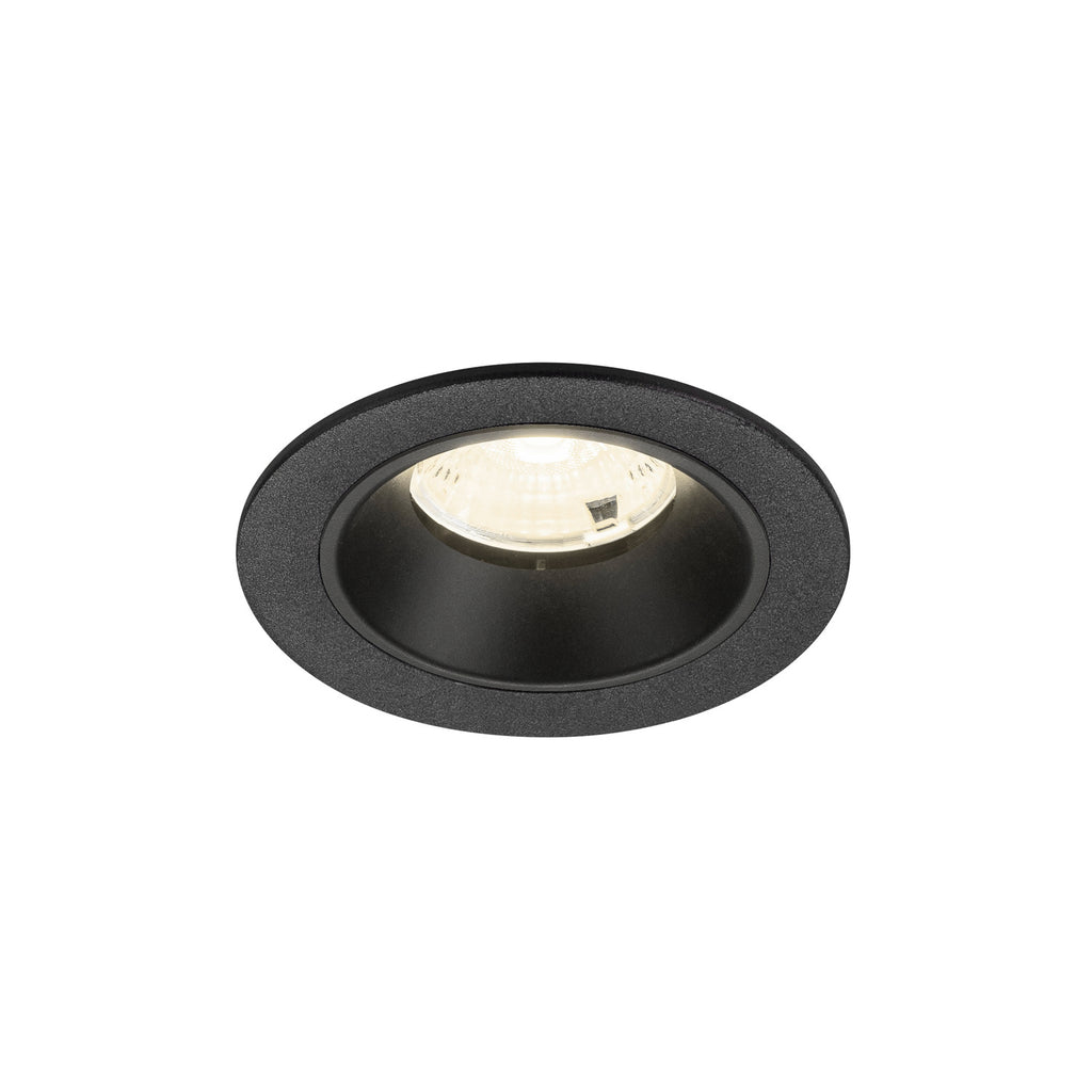 NUMINOS® S, luminária de teto embutida, 4000 K, 55°, IP20, redonda, preta