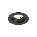NUMINOS® S, luminária de teto embutida, 4000 K, 55°, IP20, redonda, preta