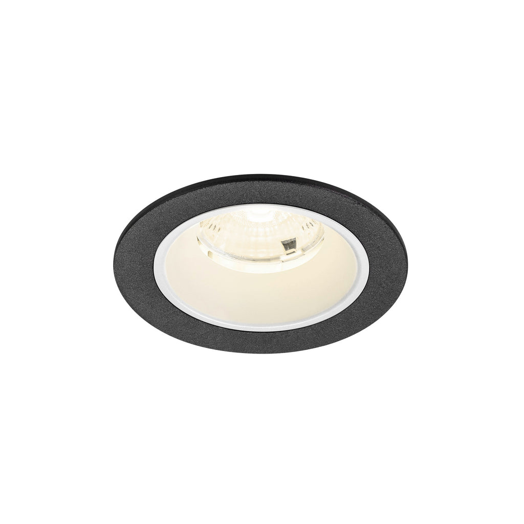 NUMINOS® S, luminária de teto embutida, 4000 K, 55°, IP20, redonda, preto / branco