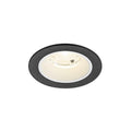 NUMINOS® S, luminária de teto embutida, 4000 K, 55°, IP20, redonda, preto / branco