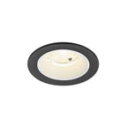 NUMINOS® S, luminária de teto embutida, 4000 K, 55°, IP20, redonda, preto / branco