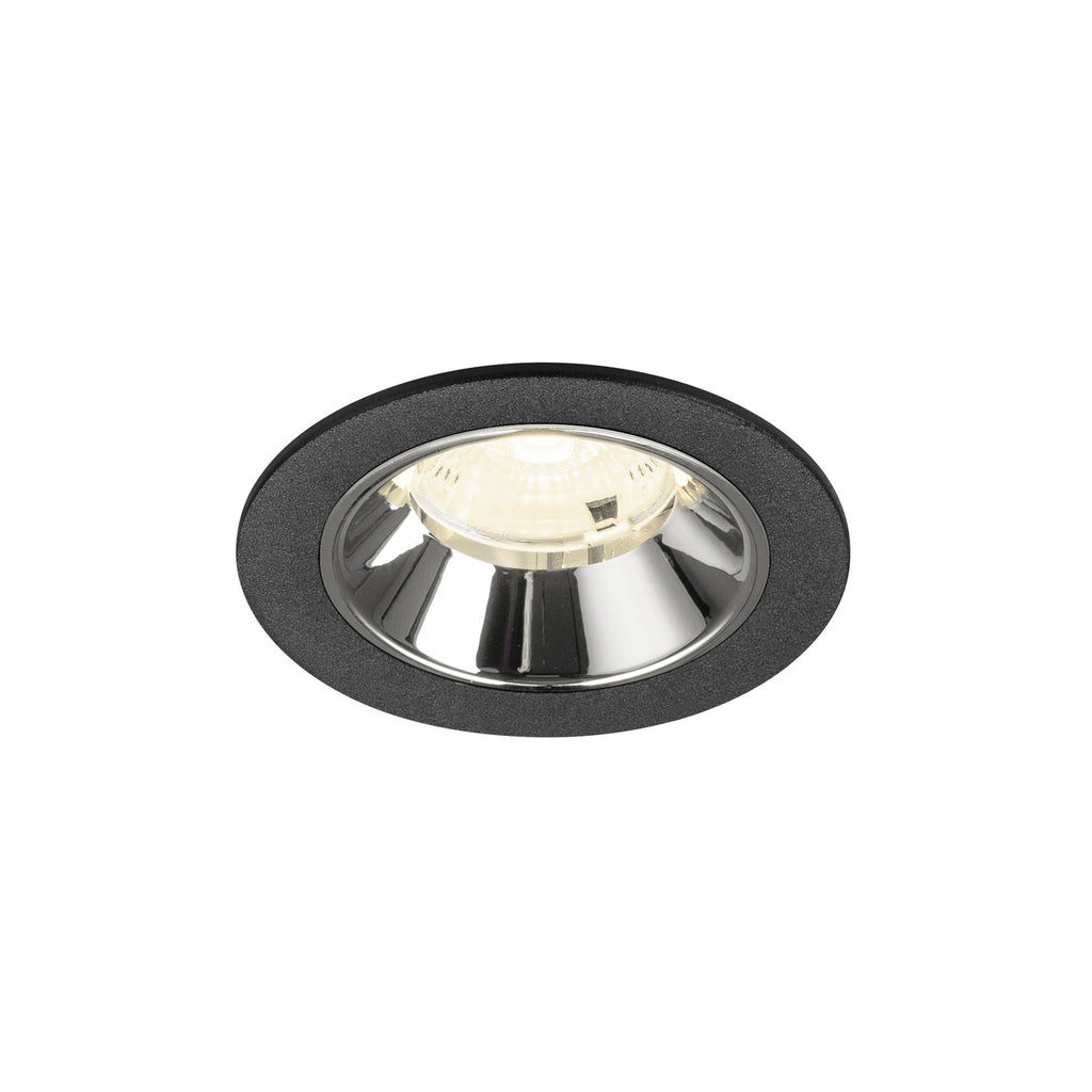 NUMINOS® S, luminária para encastrar no teto, preta/cromada 4000 K 55°